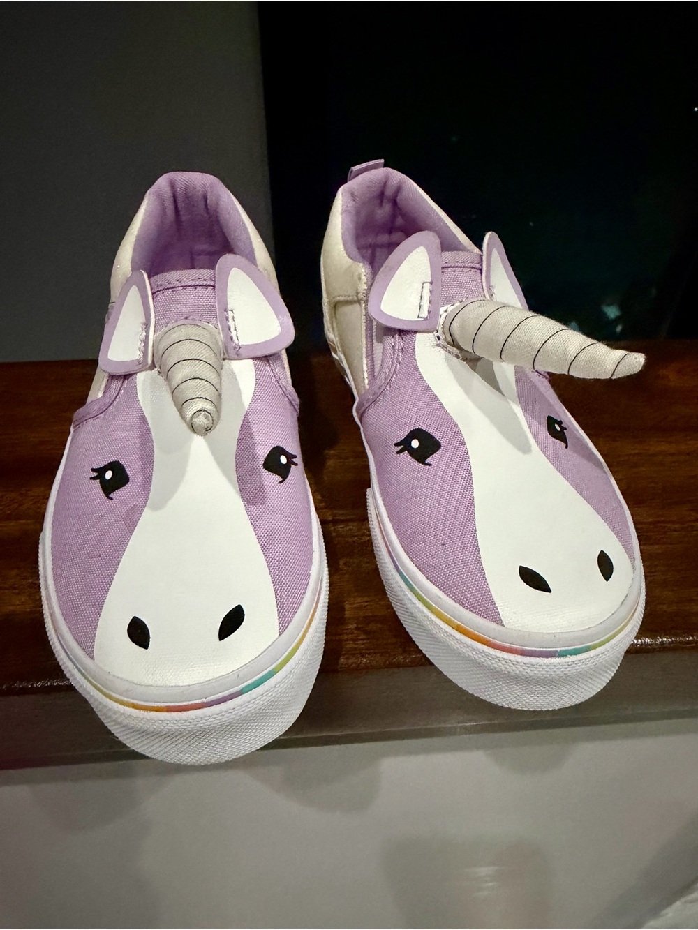 Vans - Missy - Kids Unicorn Slip-On Shoes in Lavender